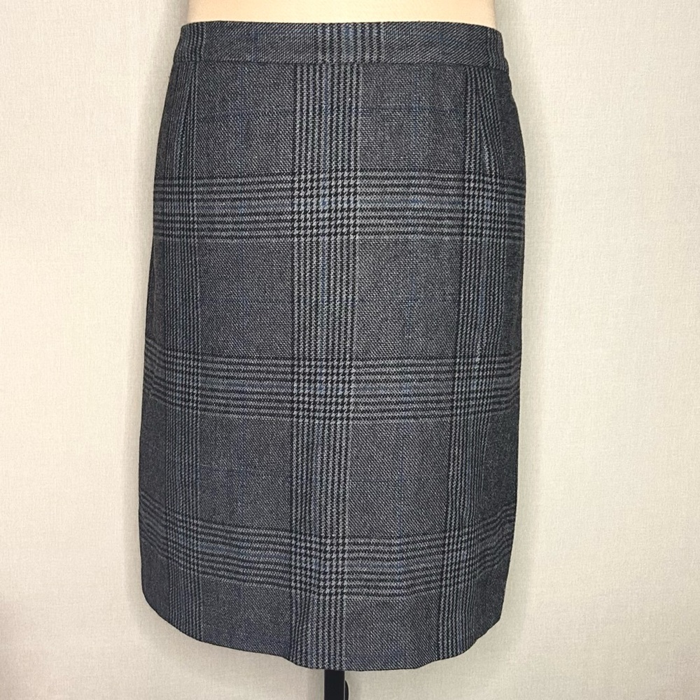 💼 Jessica London Grey & Blue Plaid Business Skirt Size 18